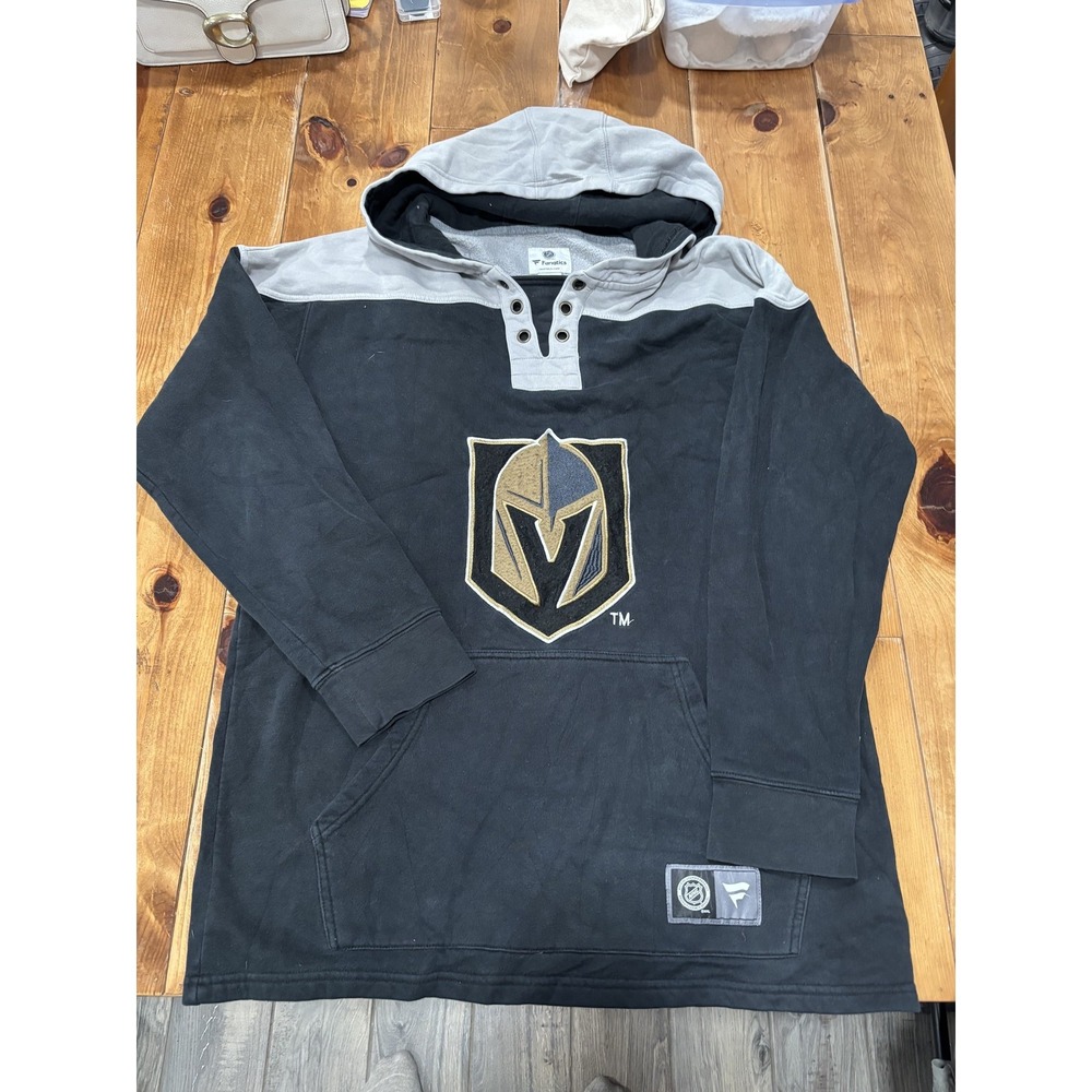 Fanatics Vegas Golden Knights NHL Men's Large L Black Gray Pullover Hoodie